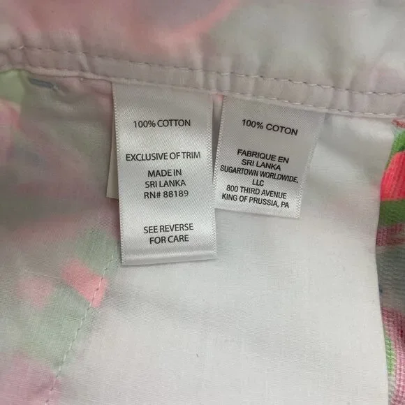 Lilly Pulitzer In The Vias Buttercup tropical bright palm Shorts womens 00 - Picture 3 of 6